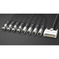 Alva D-Sub 25 Male to 4 x XLR Male + 4 x XLR Female - Synthax Audio UK