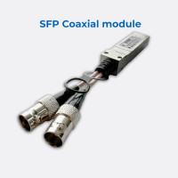 Ferrofish coaxial SFP Module with BNC connectors for the A32pro and Pulse 16