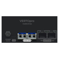 Closeup of the Ferrofish VERTOpro32's optional MADI SFPs