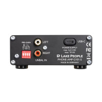 Rear panel of the Lake People G101 headphone amplifier