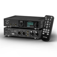 Perspective of the RME ADI-2/4 Pro EX with remote control