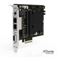 Upright render of the RME HDSPe AoX-D sound card
