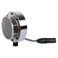 TIERRA Audio New Twenties Condenser Microphone from the side, with its pop-shield