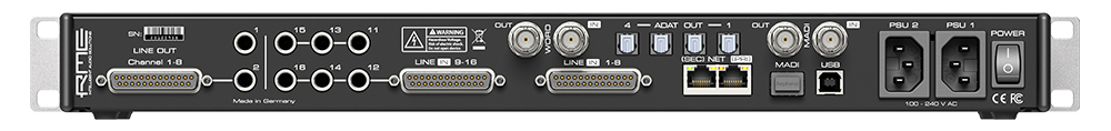 RME M-1610 Pro Back Panel