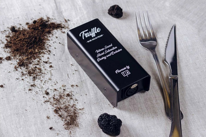 Tierra Audio Flavours Truffle preamp with truffles and knife and fork