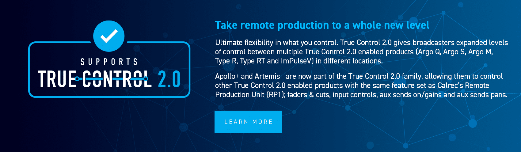 Calrec TrueControl Banner