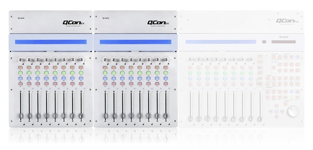 x2 Icon Qcon Ex with faded Qcon Pro - Synthax Audio UK